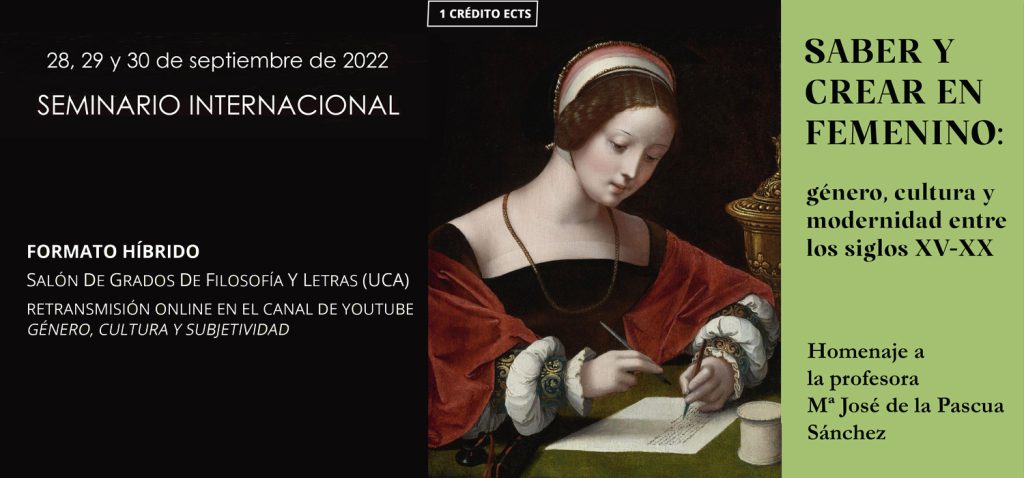 Seminario Internacional “Saber y Crear en Femenino: Género, Cultura y Modernidad entre los ...
